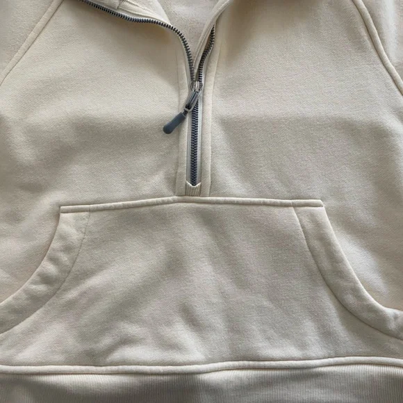 1/2 Zip Funnel Neck Crop Sweater - Picture 3 of 6